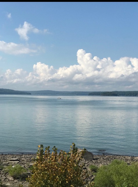 Lake Wallenpaupack with summer clouds